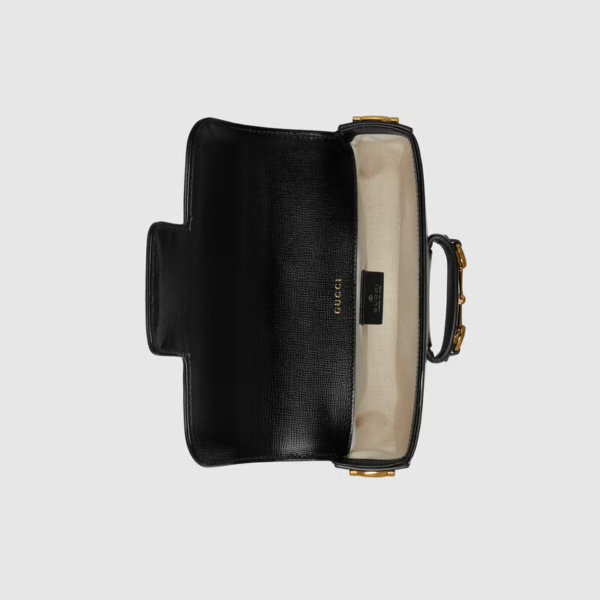 Túi Gucci Horsebit 1955 Mini Black Leather 658574-18YSG-1060 - Ảnh 4