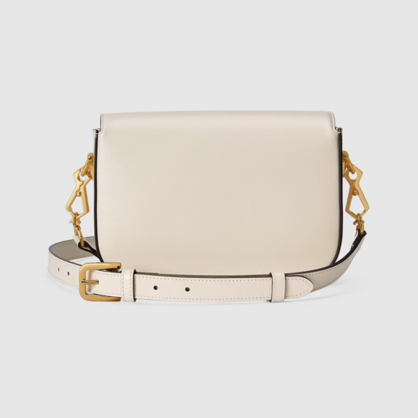 Túi Gucci Horsebit 1955 Mini White Leather 658574-18YSG-9068 - Ảnh 4