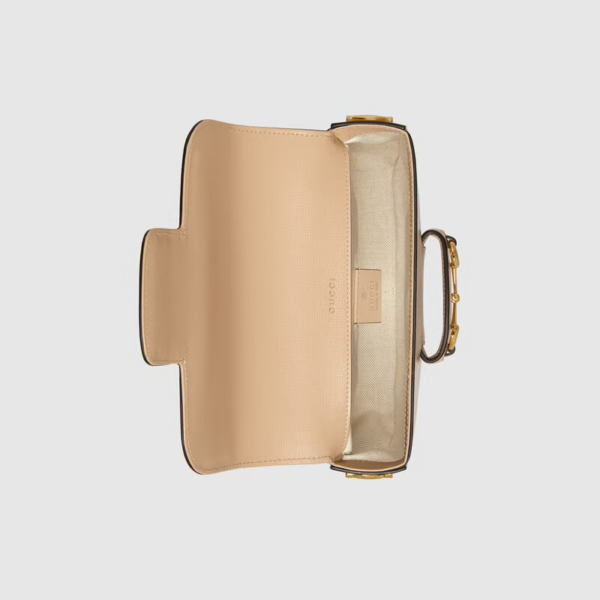 Túi Gucci Horsebit 1955 Mini Beige Leather ‎658574-18YSG-9878 - Ảnh 2