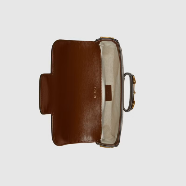 Túi Gucci Horsebit 1955 Mini GG Supreme Canvas 658574-HUHHG-8565 - Ảnh 4