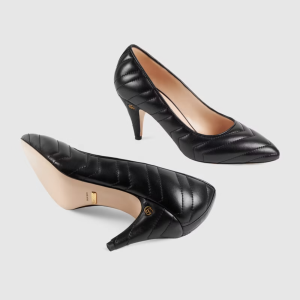 Giày Gucci Wmns Quilted Leather Pumps 658673-BKO00-1000 - Ảnh 4