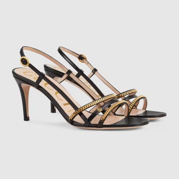 Giày Gucci Women's Sandal with Chains ‎659196-C9D00-1000 - Ảnh 3