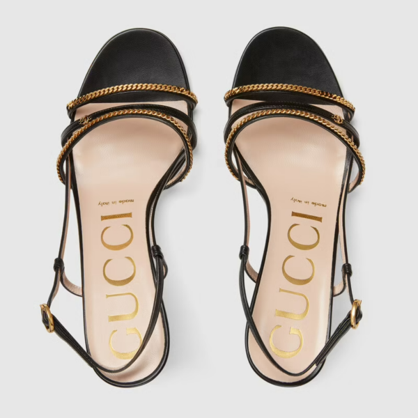 Giày Gucci Women's Sandal with Chains ‎659196-C9D00-1000 - Ảnh 2