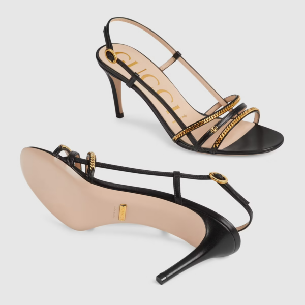 Giày Gucci Women's Sandal with Chains ‎659196-C9D00-1000 - Ảnh 4