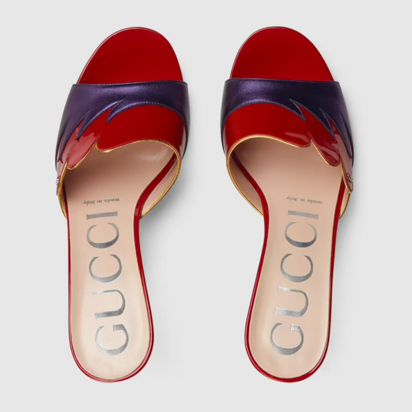 Giày Gucci Women's Scalloped Slide Sandal ‎659285-1XX70-5281 - Ảnh 2