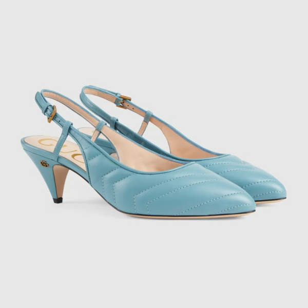 Giày Gucci Women's Matelassé Sling Back 659471-BKO00-4514 - Ảnh 4