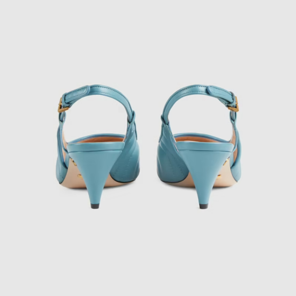Giày Gucci Women's Matelassé Sling Back 659471-BKO00-4514 - Ảnh 6