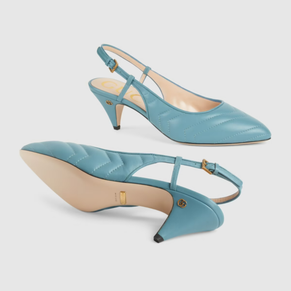 Giày Gucci Women's Matelassé Sling Back 659471-BKO00-4514 - Ảnh 5