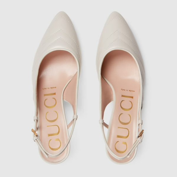 Giày Gucci Women's Matelassé Sling Back 659471-BKO00-9050 - Ảnh 3