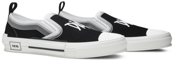 Giày Dior Shawn Stussy x Dior B23 Slip On Black 3SN262ZBM H960 - Ảnh 2