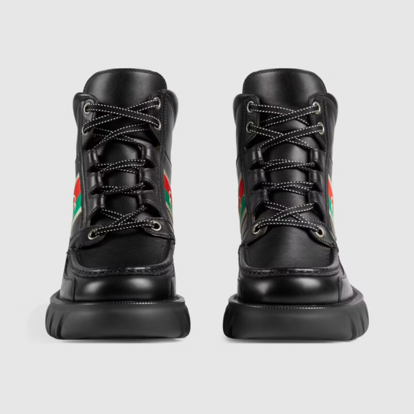 Giay Gucci Men's Ankle Boot With Interlocking G 'Black' ‎663368-DTNE0-1080