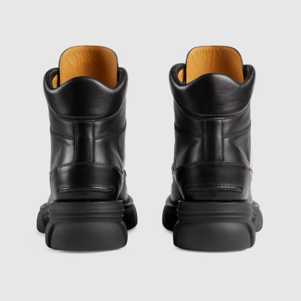 Giay Gucci Men's Ankle Boot With Interlocking G 'Black' ‎663368-DTNE0-1080