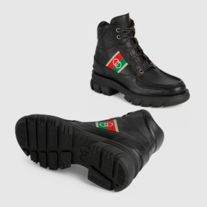 Giay Gucci Men's Ankle Boot With Interlocking G 'Black' ‎663368-DTNE0-1080