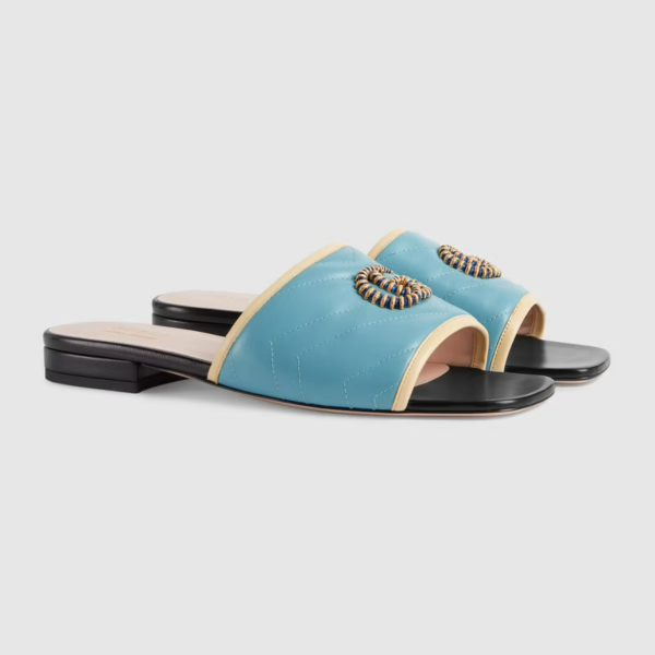 Giày Gucci Online Exclusive Sandal with Double G ‎663879-C9D10-9360 - Ảnh 3