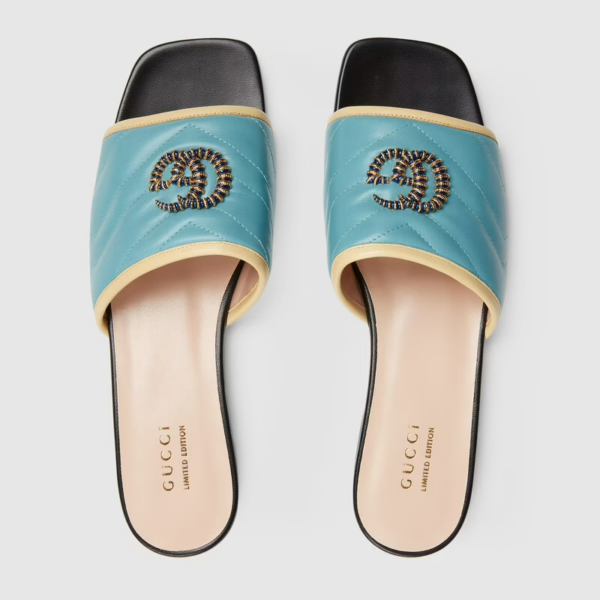 Giày Gucci Online Exclusive Sandal with Double G ‎663879-C9D10-9360 - Ảnh 2