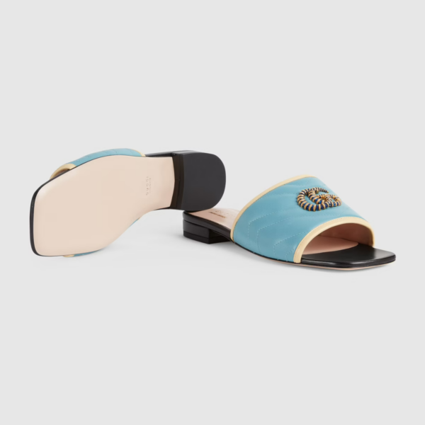 Giày Gucci Online Exclusive Sandal with Double G ‎663879-C9D10-9360 - Ảnh 4