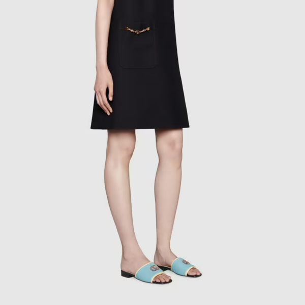 Giày Gucci Online Exclusive Sandal with Double G ‎663879-C9D10-9360 - Ảnh 6