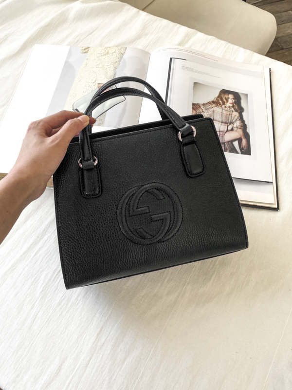 Túi Gucci Soho Top Tote Bag 607722 CAO0G 1000 - Ảnh 7