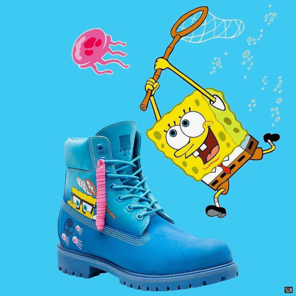 Giày Timberland SpongeBob 'Bright Blue' TB0A22T4-J45 - Ảnh 2