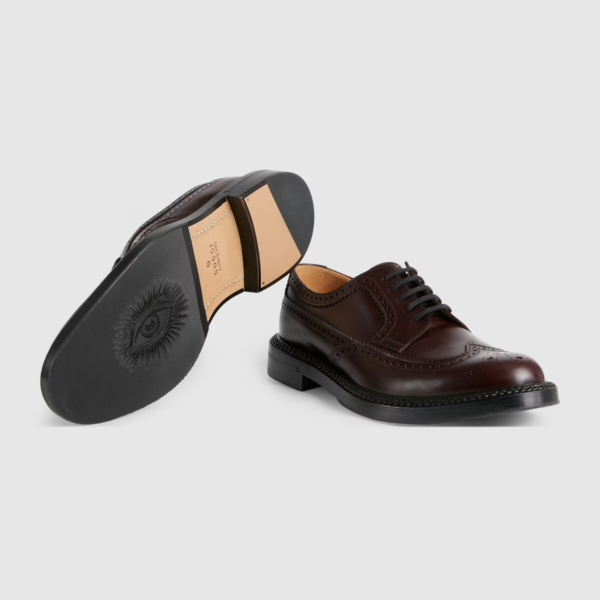 Giày Gucci Men's Lace-up Shoe with Brogue Details 669830-0GQ00-6004 - Ảnh 5