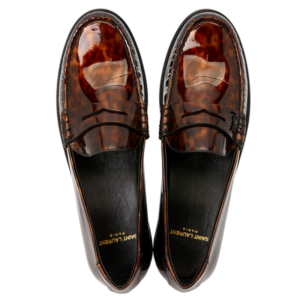 Giay Saint Laurent Monogram Penny Tortoiseshell 'Brown' 670231-AAARV-2094