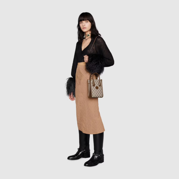 Túi Gucci Mini Tote With Interlocking G Beige And Brown Leather 671623-92TCG-8563 - Ảnh 5