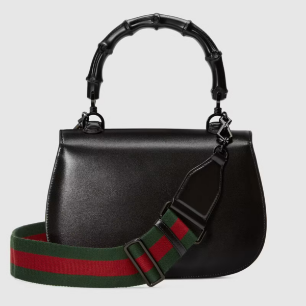 Túi Gucci Medium Top Handle With Bamboo Black Leather ‎672206-10ODP-1060 - Ảnh 6