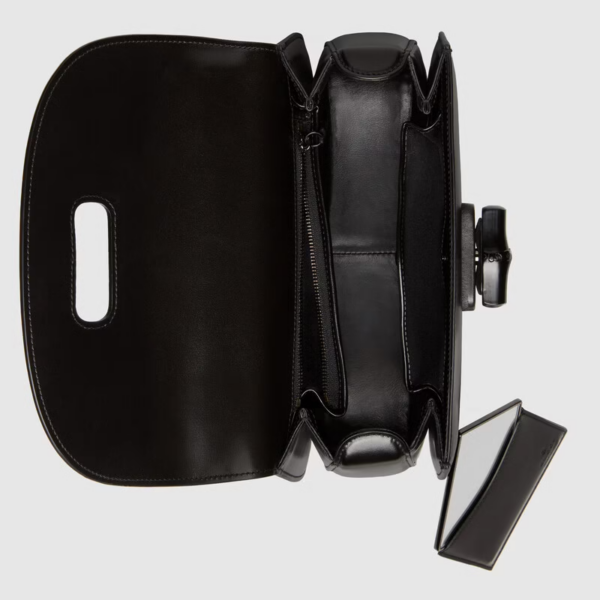 Túi Gucci Medium Top Handle With Bamboo Black Leather ‎672206-10ODP-1060 - Ảnh 3