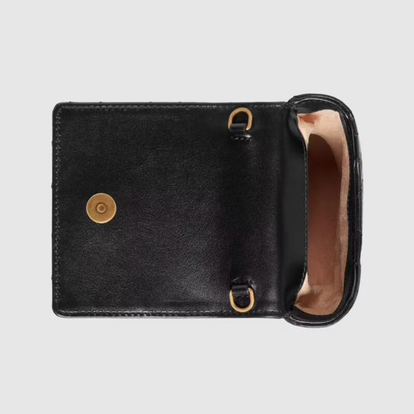 Túi Gucci GG Marmont Matelassé Mini Black Leather ‎672251-DTDHT-1000 - Ảnh 2