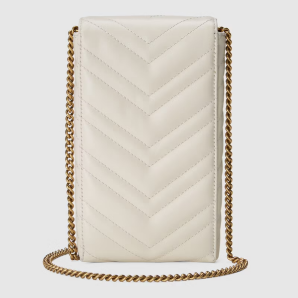 Túi Gucci GG Marmont Matelassé Mini White Leather ‎672251-DTDHT-9022 - Ảnh 3