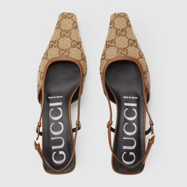 Giày Gucci Gucci Women's GG Slingback Pump ‎675441-9SF10-2583 - Ảnh 3