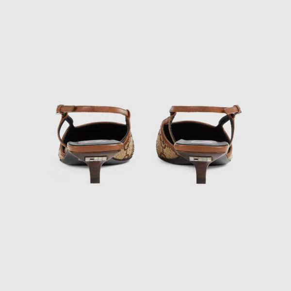 Giày Gucci Gucci Women's GG Slingback Pump ‎675441-9SF10-2583 - Ảnh 6