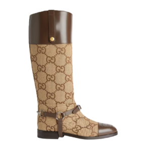 Giày ‎Gucci Knee High Boot With Harness Beige 675658-UKO50-2597