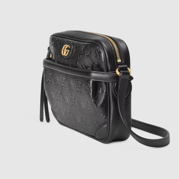 Túi Gucci Small GG Star Shoulder Black Leather ‎675776-UF2AG-1000 - Ảnh 4