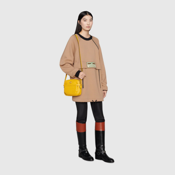 Túi Gucci Small GG Star Shoulder Yeallow Leather ‎675776-UF2AG-7223 - Ảnh 5