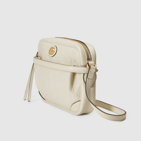 Túi Gucci Small GG Star Shoulder White Leather 675776-UF2AG-9022 - Ảnh 4