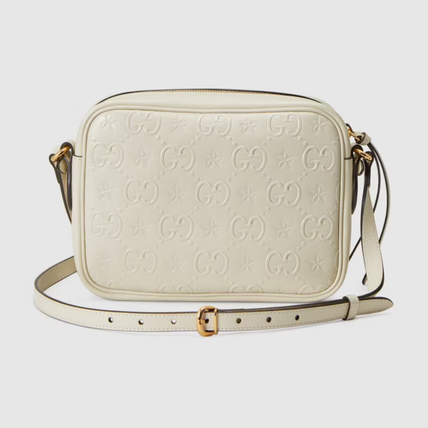 Túi Gucci Small GG Star Shoulder White Leather 675776-UF2AG-9022 - Ảnh 3