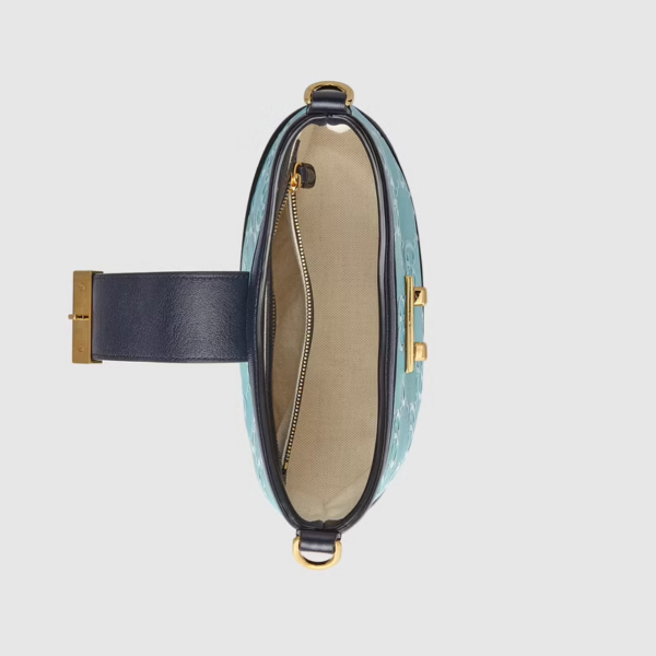 Túi Gucci Small GG Shoulder Blue Leather ‎675788-UD9AX-4967 - Ảnh 2