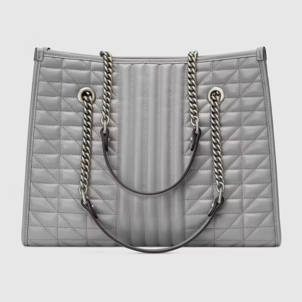 Túi Gucci GG Marmont Medium Tote Dark Grey Leather ‎675796-UM8BN-1711 - Ảnh 3