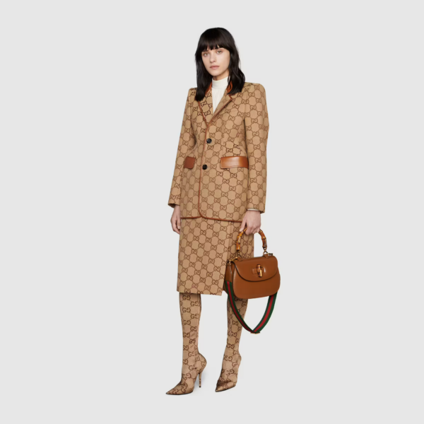 Túi Gucci Small Top Handle Bag With Bamboo 675797-10ODT-2579 - Ảnh 8