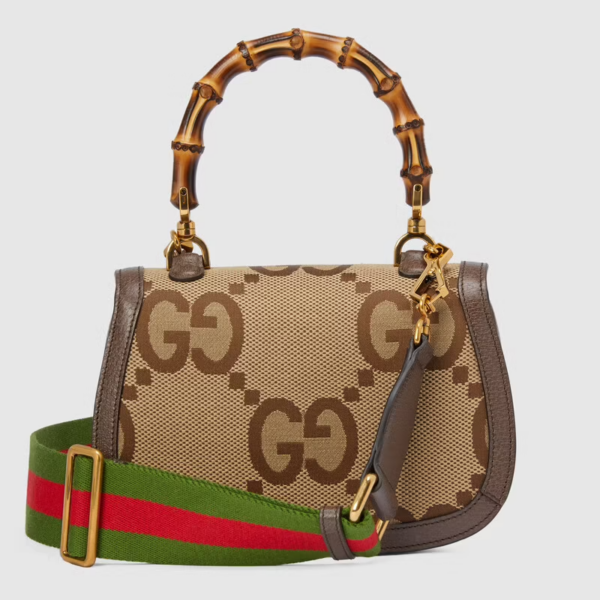 Túi Gucci Small Jumbo GG With Bamboo Caramel ‎675797-UKMDT-2570 - Ảnh 5