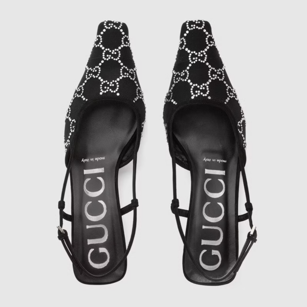 Giày Gucci Women's GG Slingback Pump 675829-F13A0-1000 - Ảnh 5