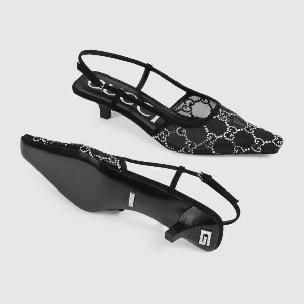 Giày Gucci Women's GG Slingback Pump 675829-F13A0-1000 - Ảnh 3