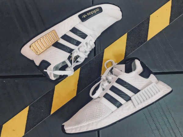 Giày Adidas NMD_R1 J 'White Gold Metallic' EG5665 - Ảnh 6