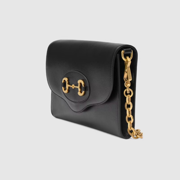 Túi Gucci Horsebit 1955 Small Black Leather 677286-18YSX-1060 - Ảnh 4
