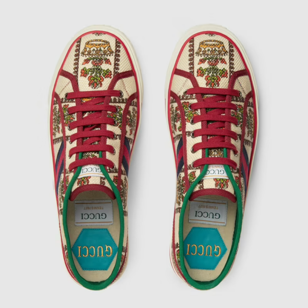 Giày Gucci Men's 100 Tennis 1977 Sneaker 677651-UH230-8473 - Ảnh 4