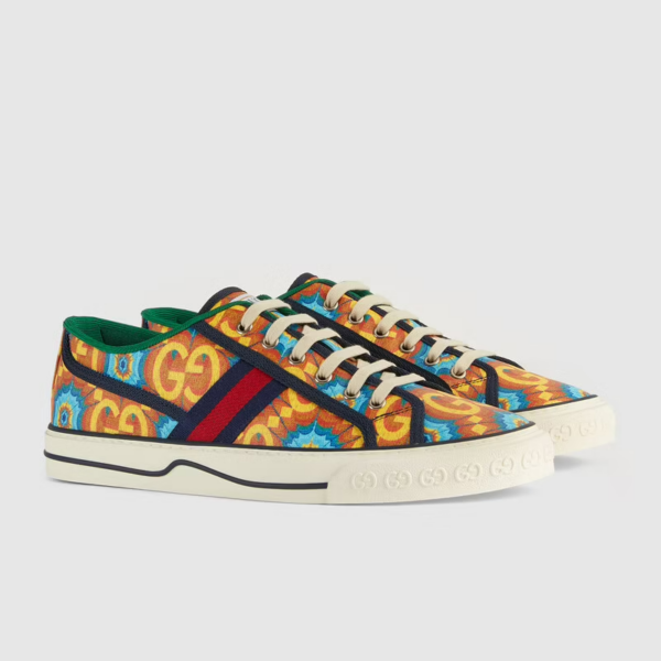 Giày Men's Gucci 100 Tennis 1977 Sneaker ‎677652-UL920-4060 - Ảnh 2