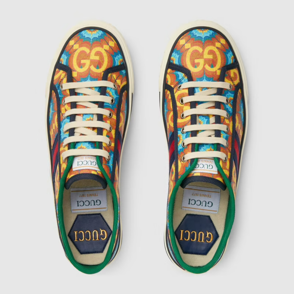 Giày Men's Gucci 100 Tennis 1977 Sneaker ‎677652-UL920-4060 - Ảnh 3