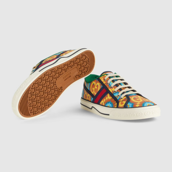 Giày Men's Gucci 100 Tennis 1977 Sneaker ‎677652-UL920-4060 - Ảnh 4