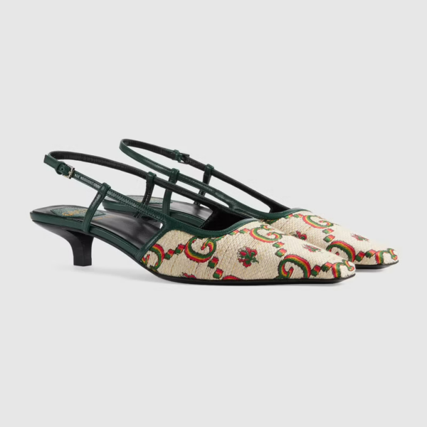 Giày Gucci Women's Gucci 100 Sling Back Pump 677994-UMB60-9660 - Ảnh 3